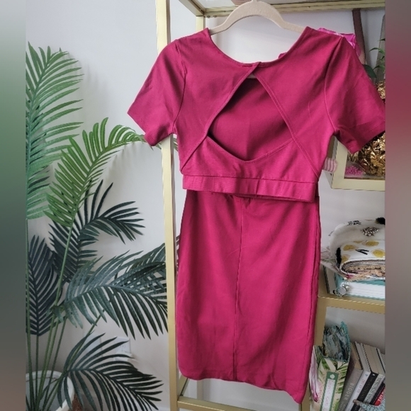 Lulu's Burgundy Wine Red Two Piece Skirt Set - Women's Size Large - Picture 5 of 14